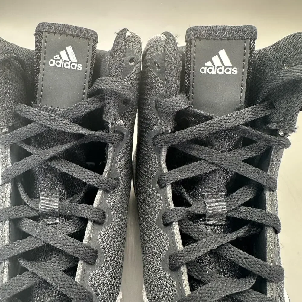Adidas Mat Wizard 5 Wrestling Shoes Mens Size 7.5 Black Gray Sneakers FZ5381